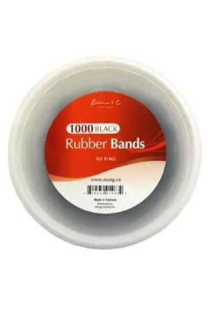 1000 Rubber Bands - Black