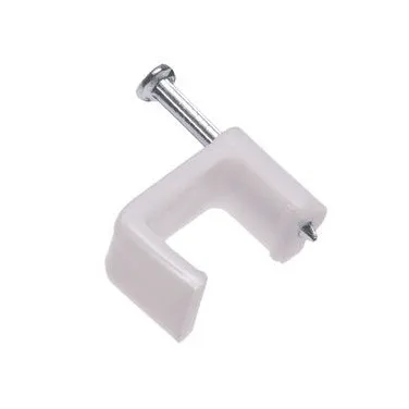 10mm Square Cable Clips (100)