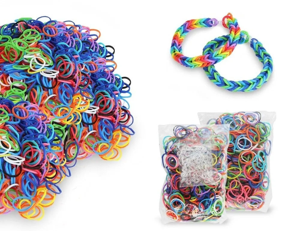 2504-Piece Set: Colorful Silicone Loom Bandz with Tools