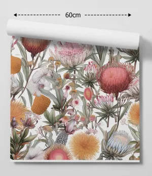 A Busy Garden - Australian Floral Removable Wallpaper