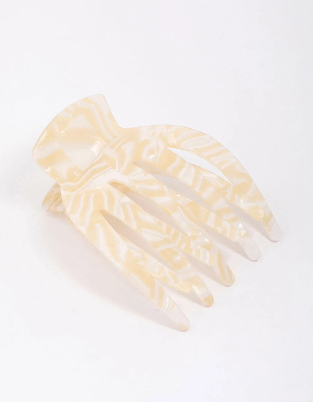 Acrylic Marble Flat Claw Clip