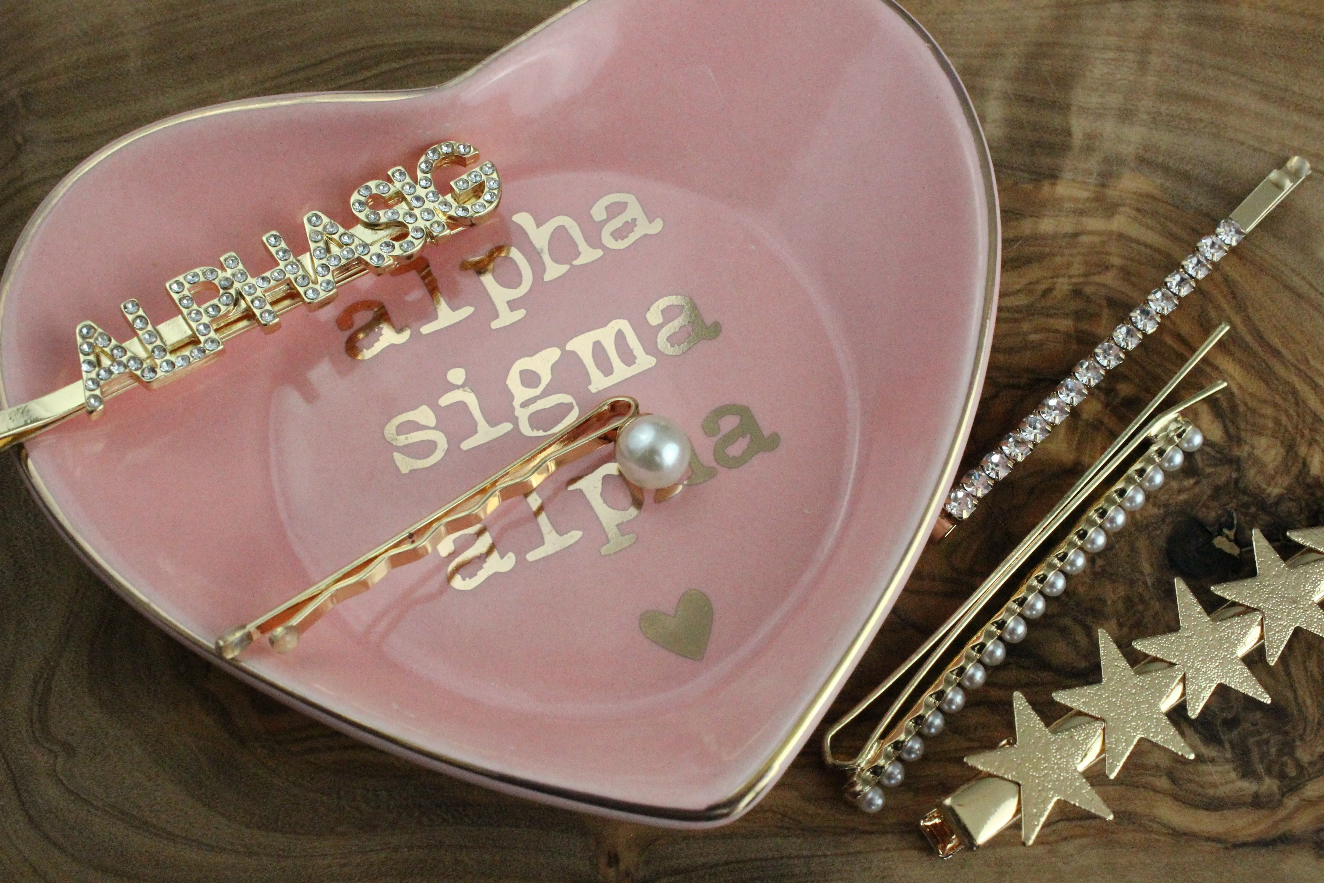 Alpha Sigma Alpha Sorority Hair Clips