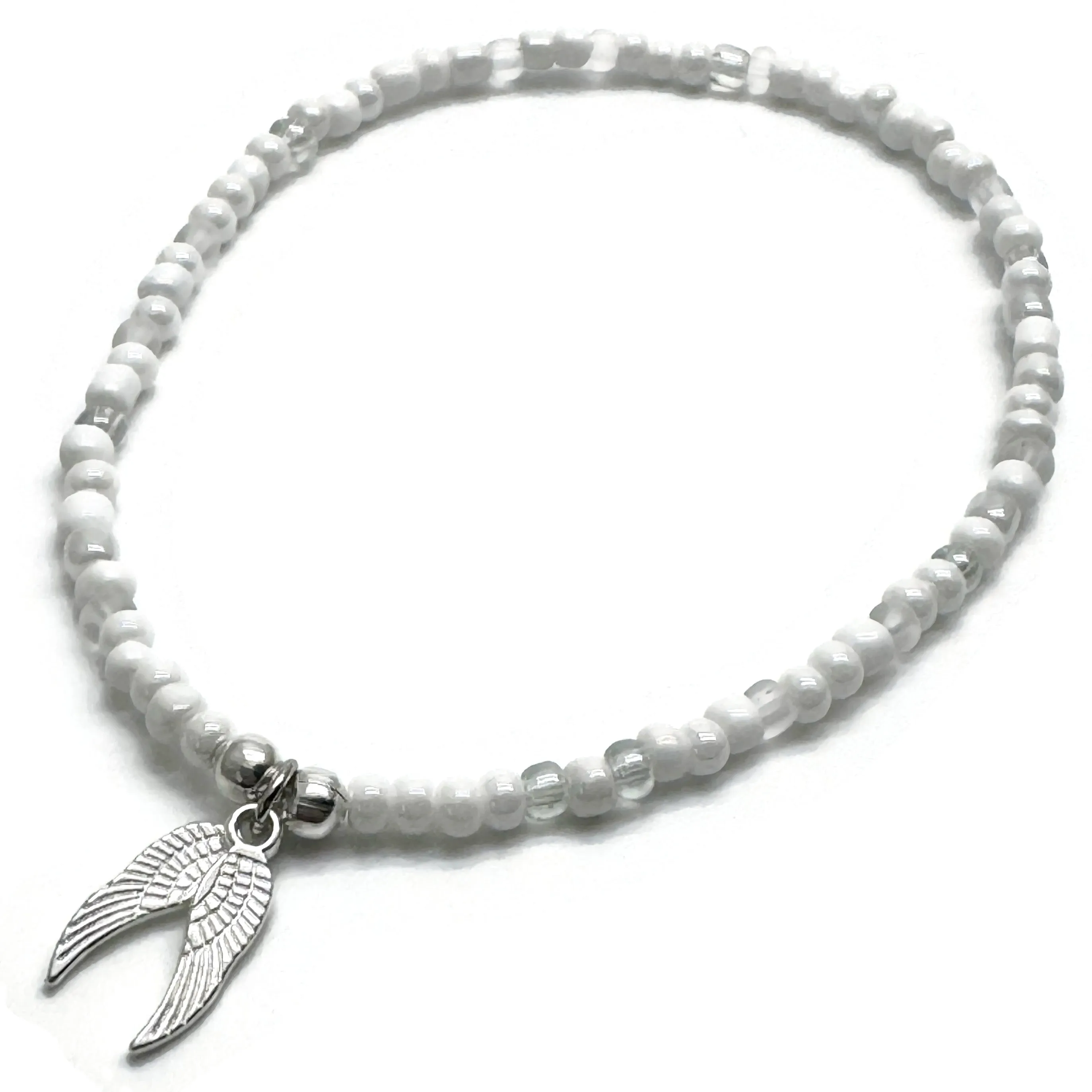 Angel Wings Seed Bead Anklet - Colour Choice