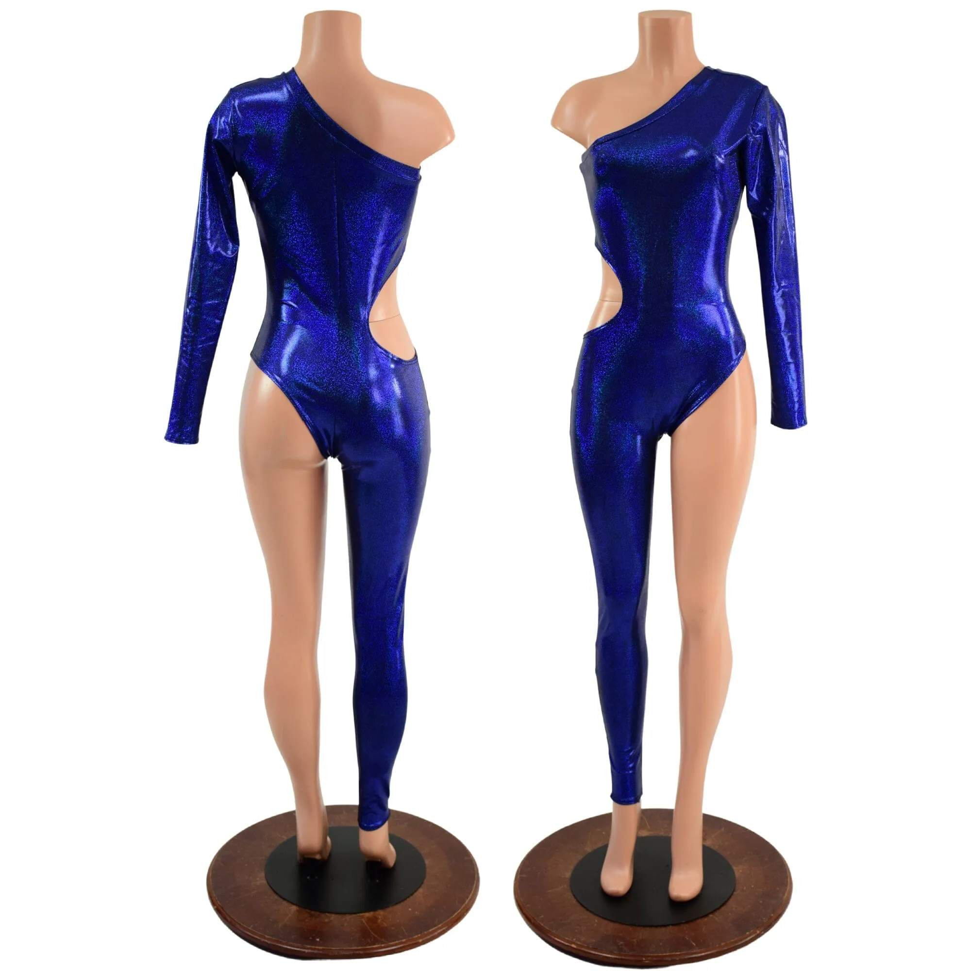 Asymmetrical Catsuit with Cutout and Brazilian Leg