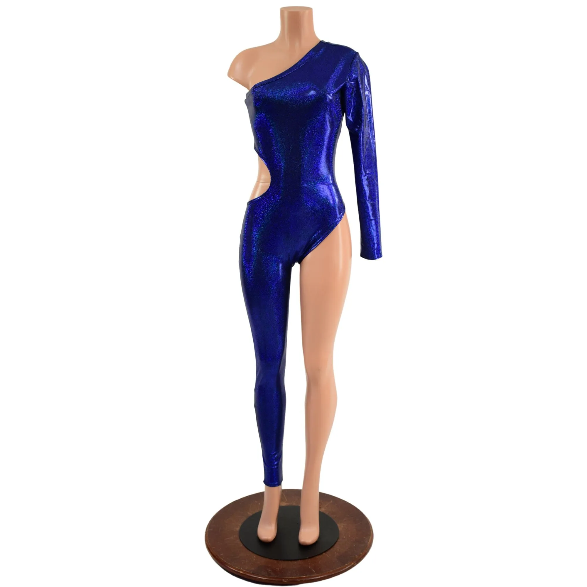 Asymmetrical Catsuit with Cutout and Brazilian Leg