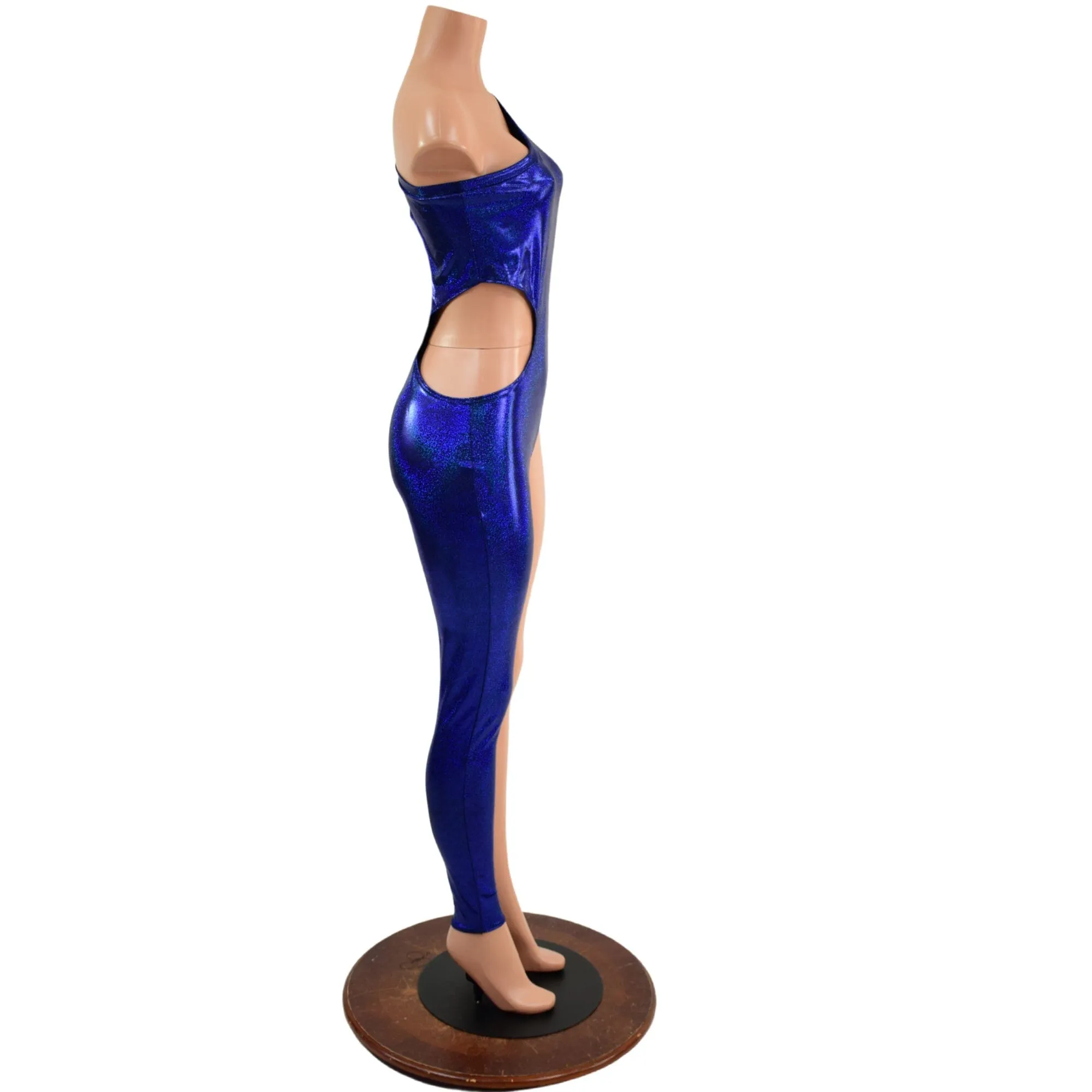 Asymmetrical Catsuit with Cutout and Brazilian Leg