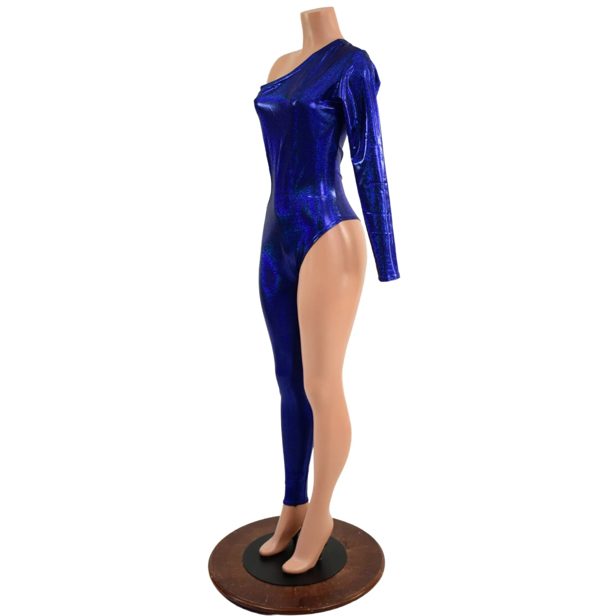 Asymmetrical Catsuit with Cutout and Brazilian Leg