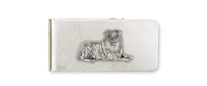 Australian Shepherd Money Clip Jewelry Sterling Silver Handmade Dog Money Clip AU2-1MC