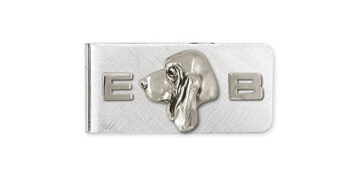 Basset Hound Money Clip Jewelry Sterling Silver Handmade Dog Money Clip BAS7-MC