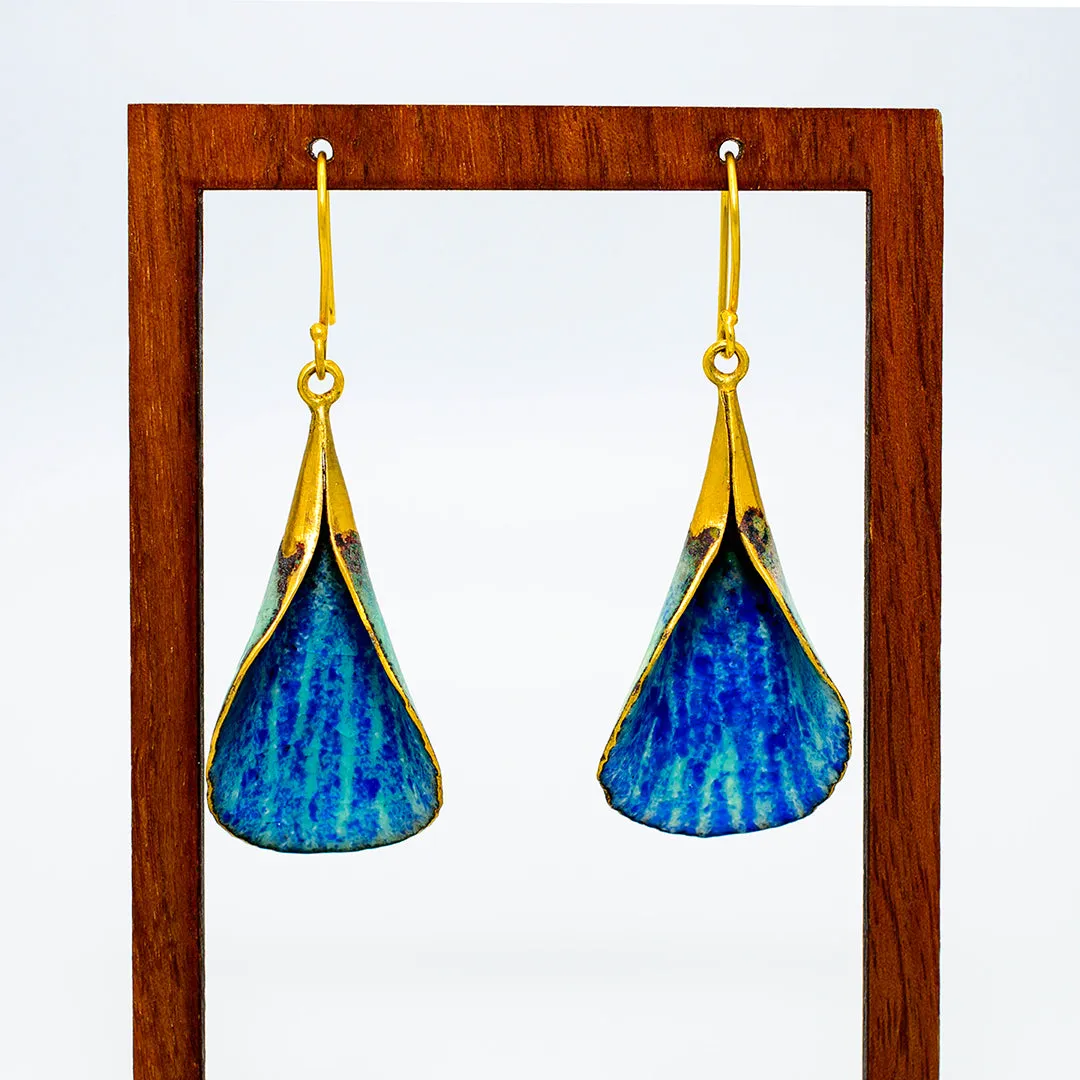 Beetlewing Leaf Earrings