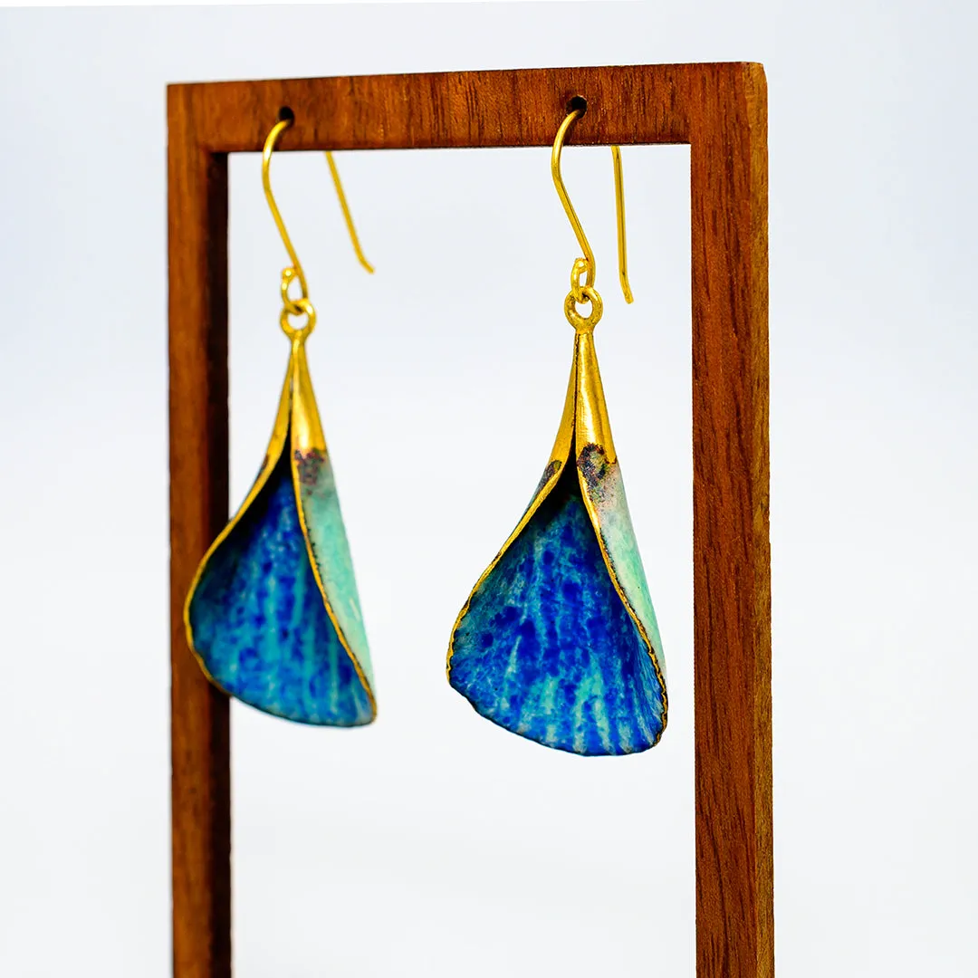 Beetlewing Leaf Earrings