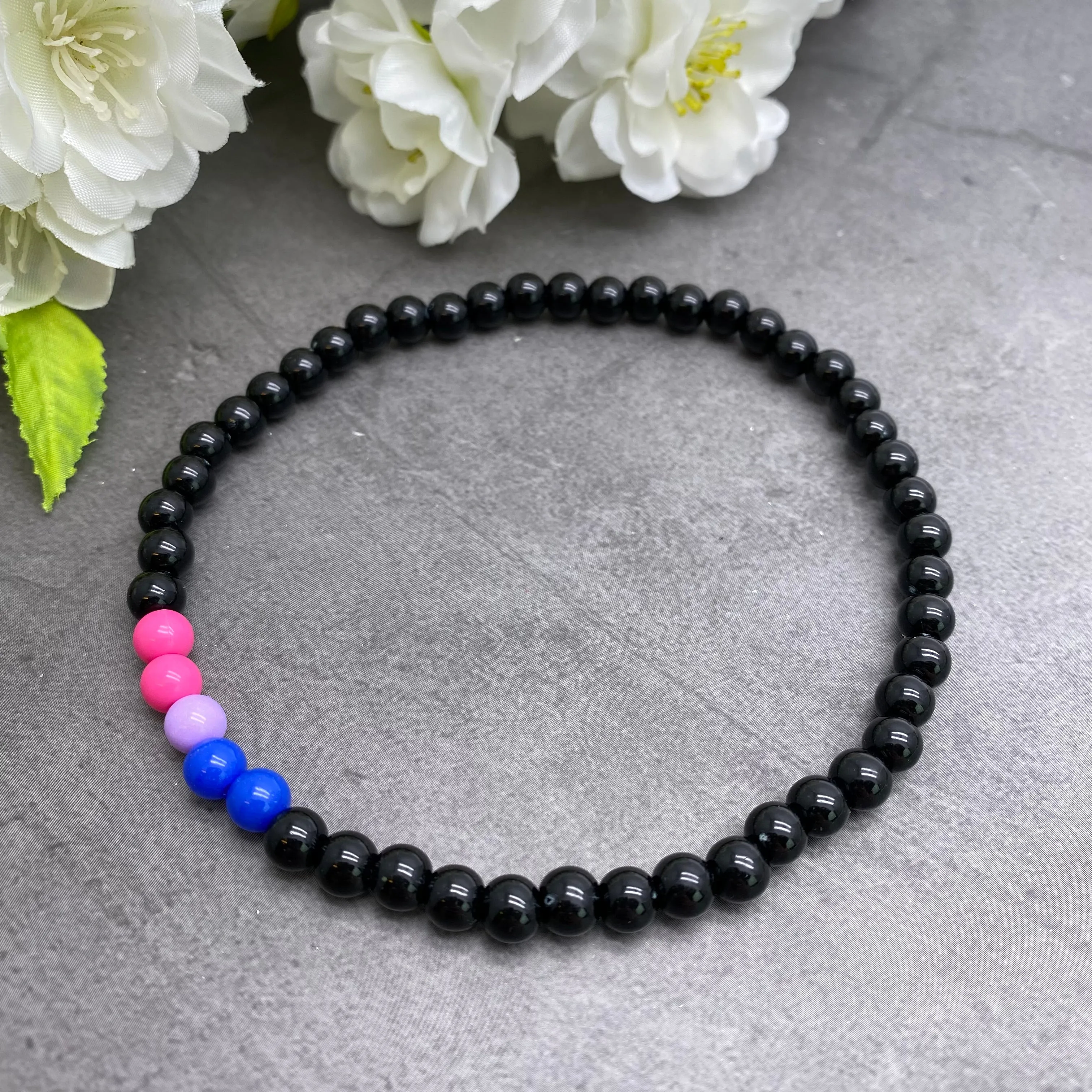 Bisexual Colours Acrylic Bead Anklet