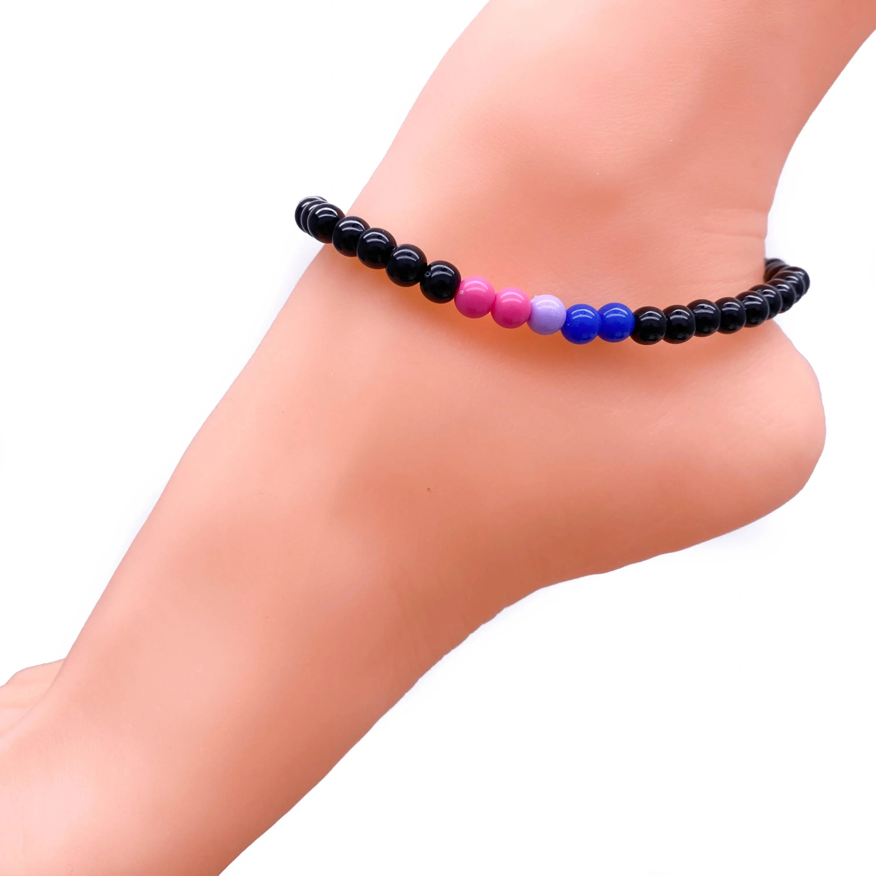 Bisexual Colours Acrylic Bead Anklet