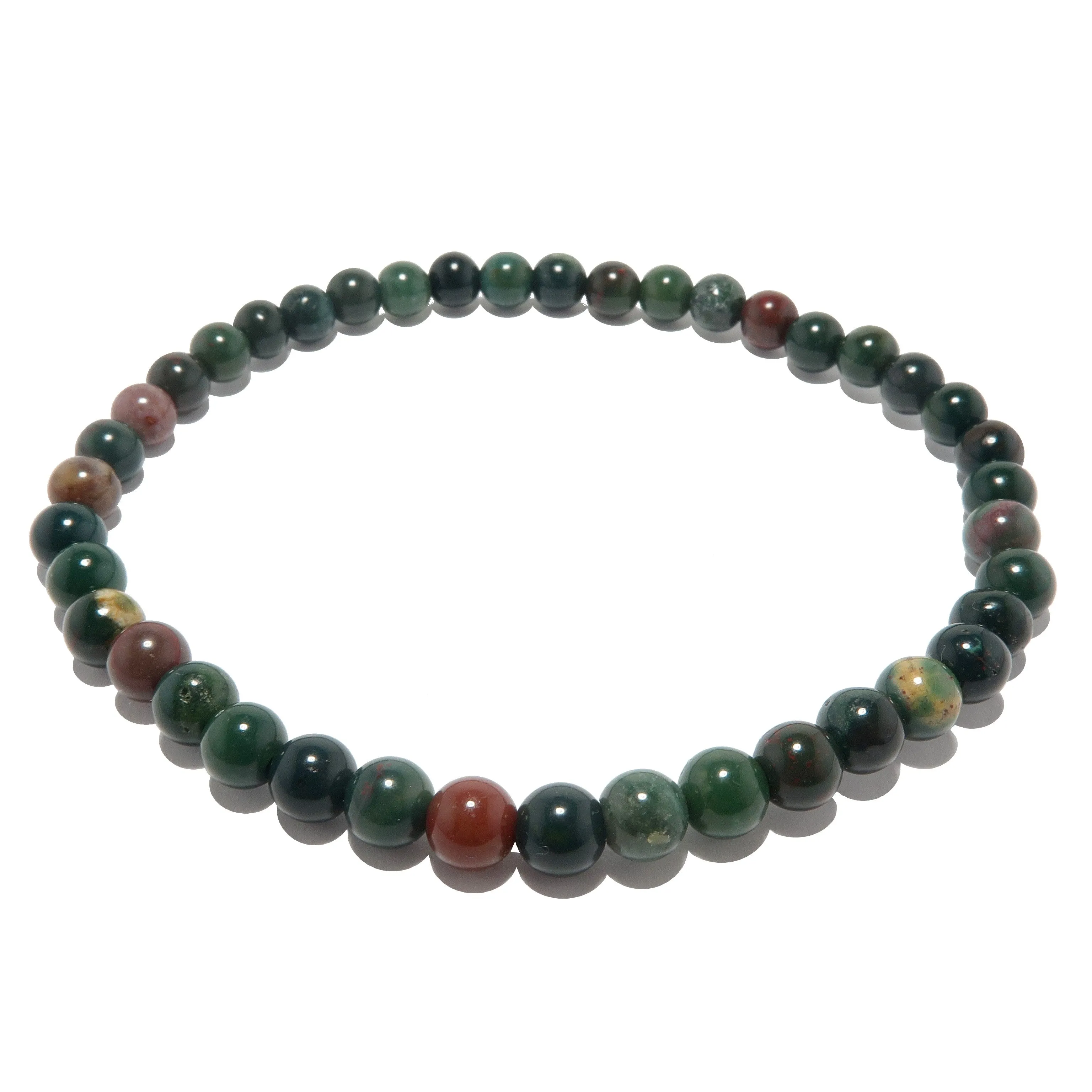 Bloodstone Grounding Anklet Earth Power Beaded Gemstone