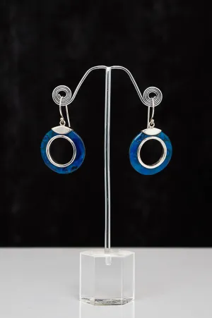 Blue Pava Shell Earrings - 168