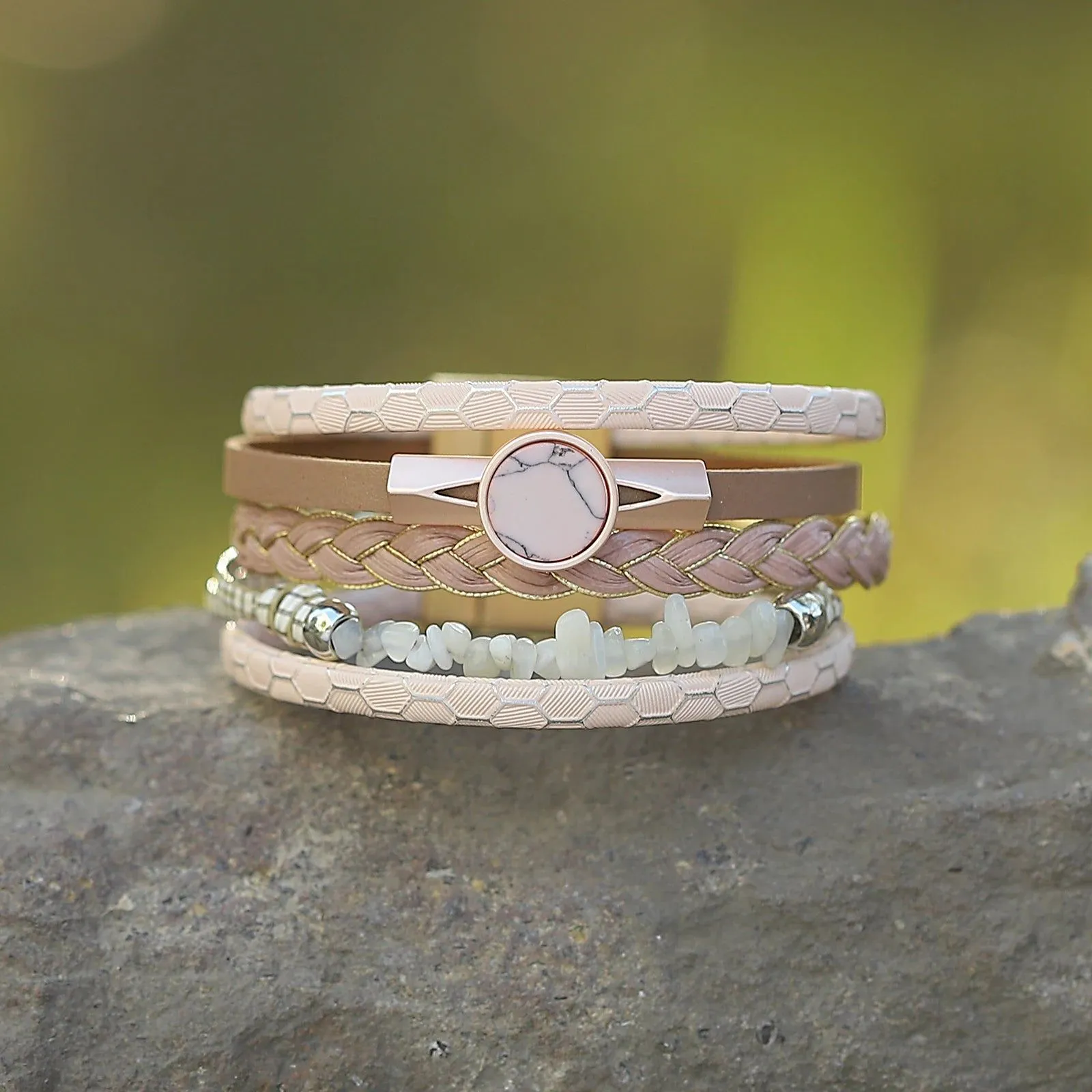 Blush Gold Elegance Bracelet Collection