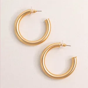 Bold is Better Earrings, Matte Gold