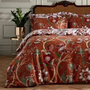 Botanist 200TC 100% Cotton Sateen Duvet Cover Set Russet