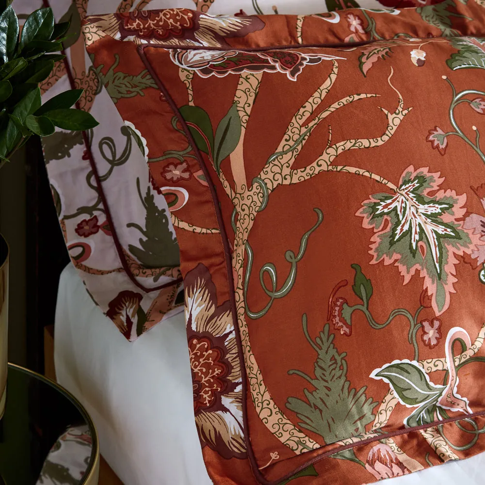 Botanist 200TC 100% Cotton Sateen Duvet Cover Set Russet