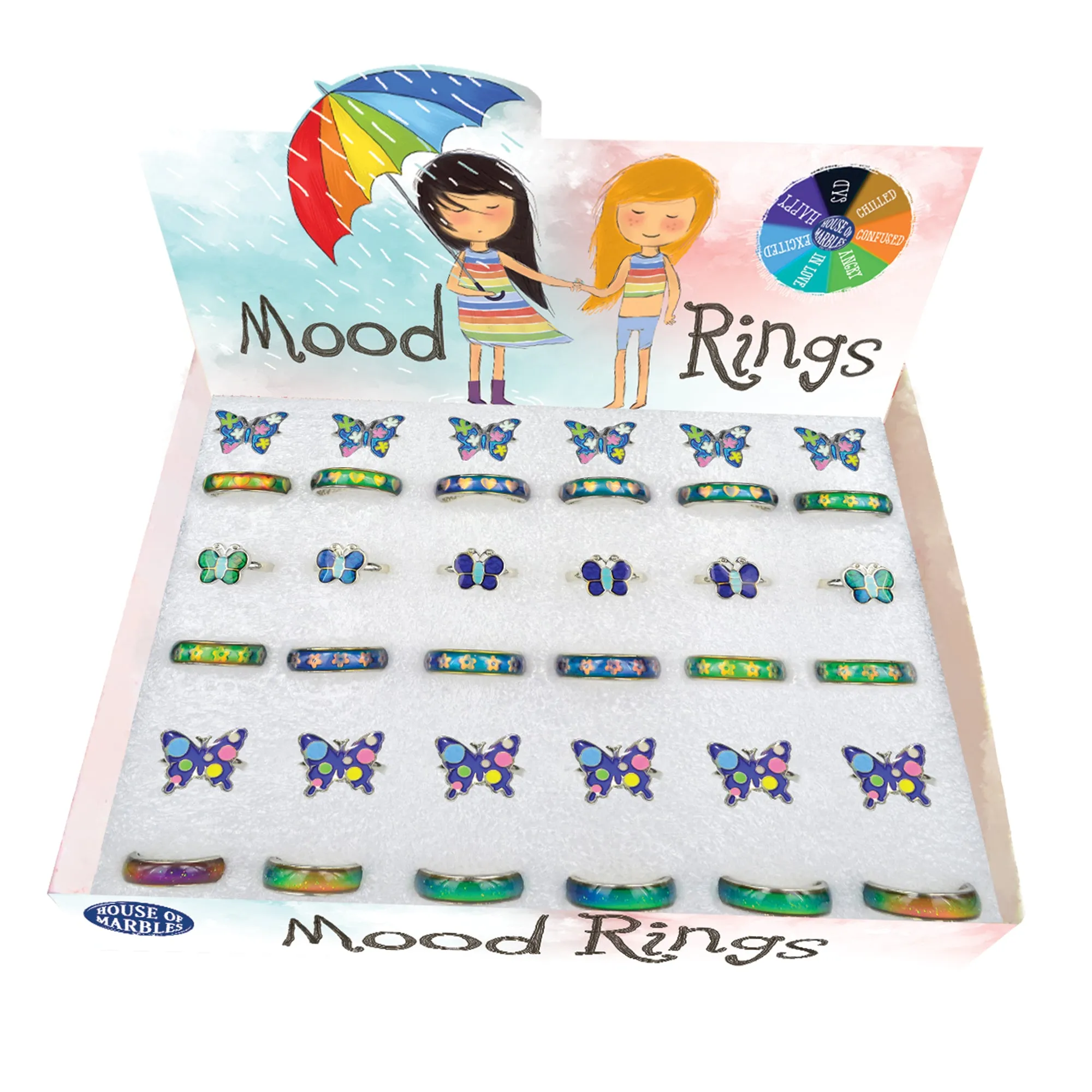 Butterflies & Bands Mood Rings