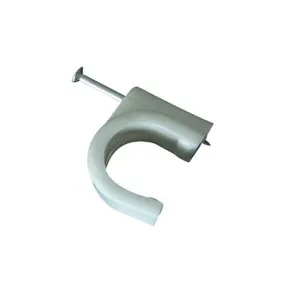 Cable Clips Round 3 to 20mm - White (100)