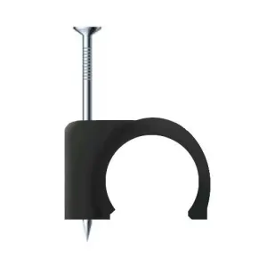 Cable Clips Round 5 to 20mm - Black (100)