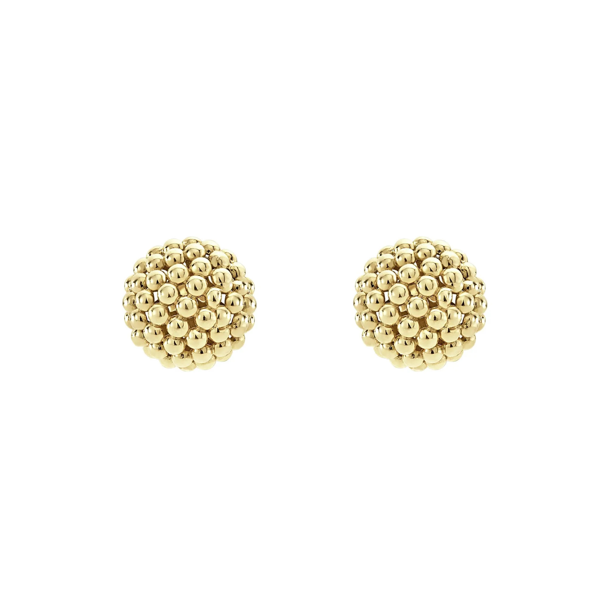 Caviar Gold Large 18K Gold Beaded Stud Earrings