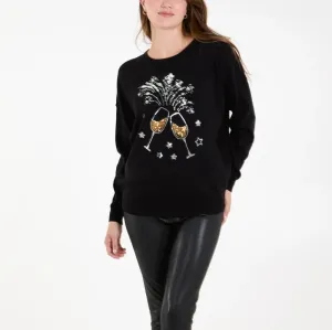 Champagne Glass Christmas Jumper