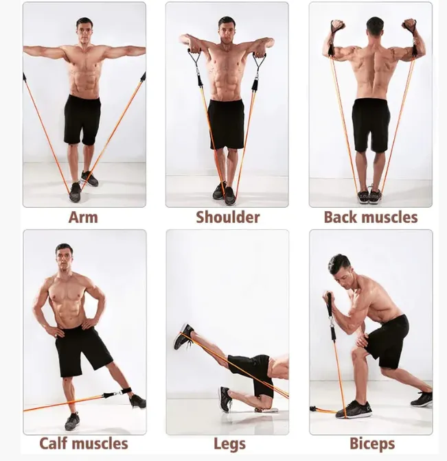 [CLEARANCE] Resistance Bands 11  Set for Exercise, Workout Bands