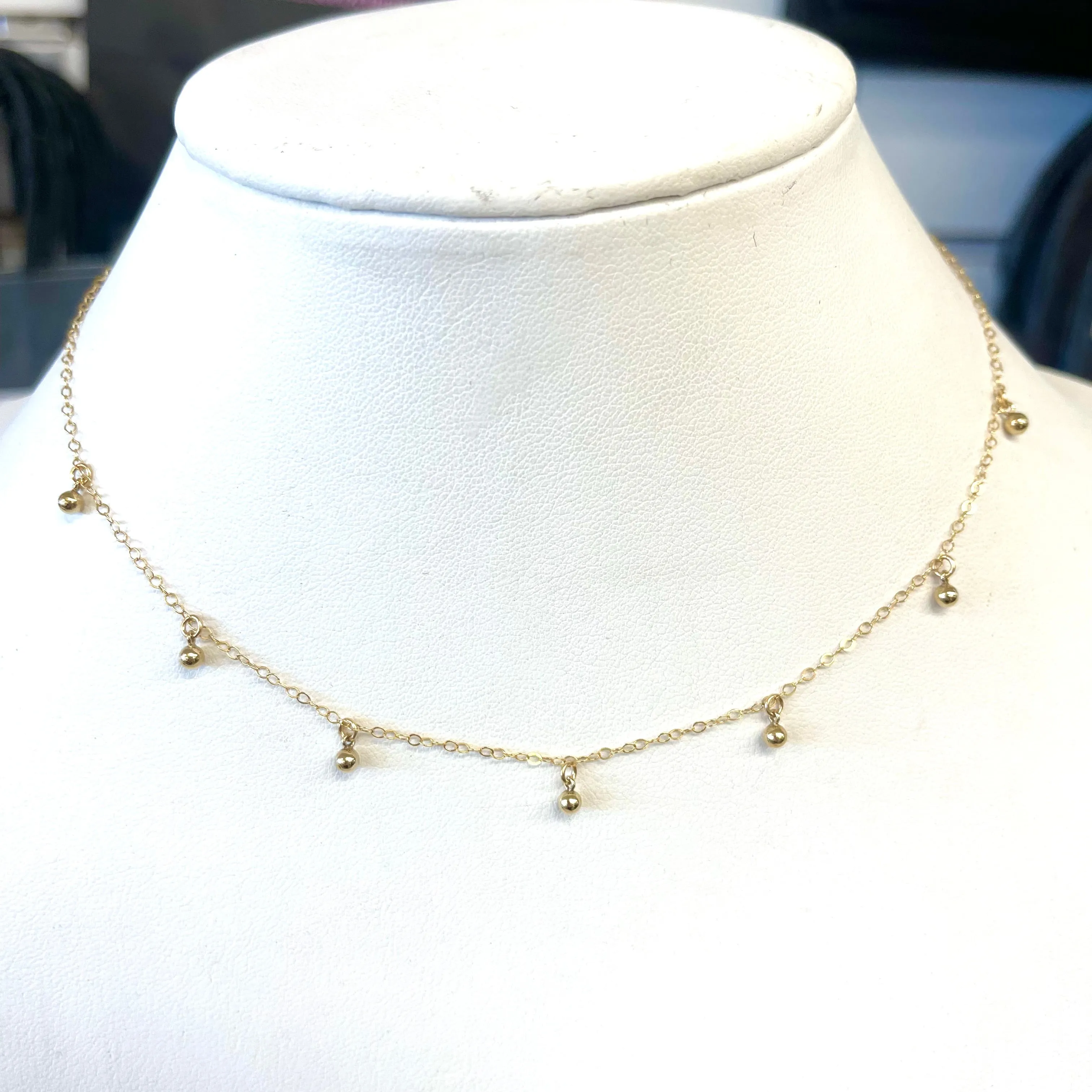 Delicate Ball Drop Necklace