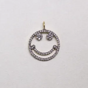 Diamond Smiley Face Charm