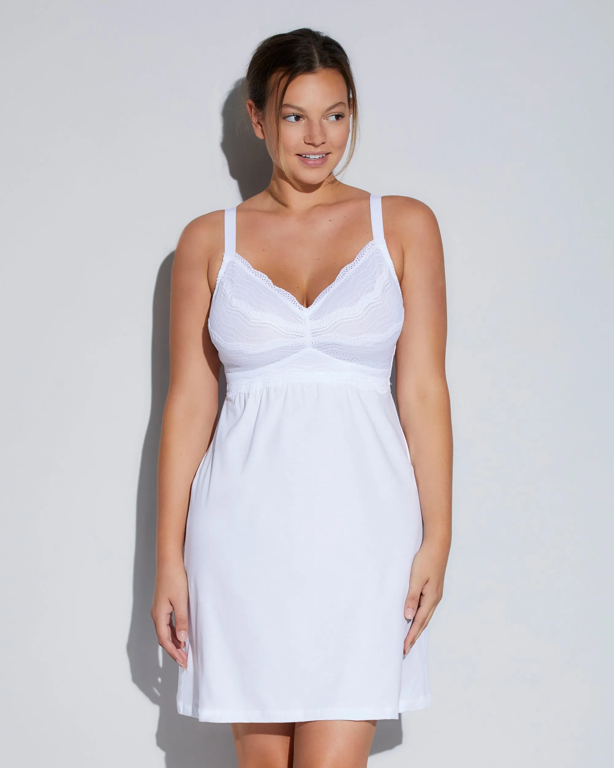 Dolce Curvy Chemise | White