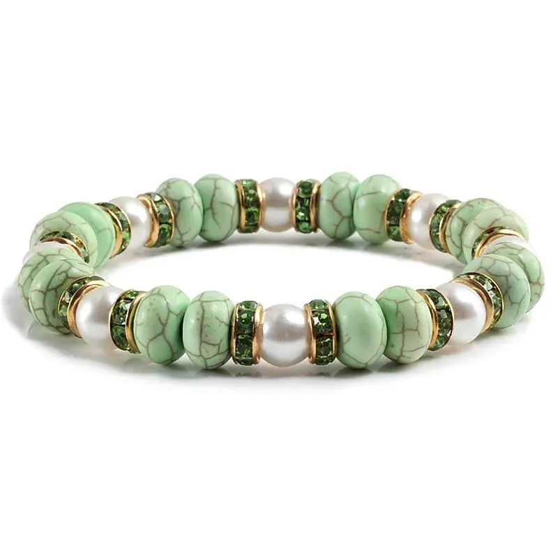 Elasticity Colorful Stone Bracelet