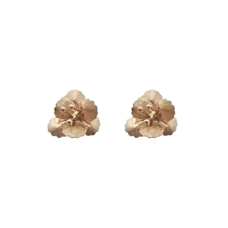 Eschscholzia Rose Gold Studs