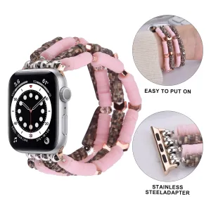 Fashion Preppy Stack Handmade Elastic Band for Apple Watch-Assorted Colors