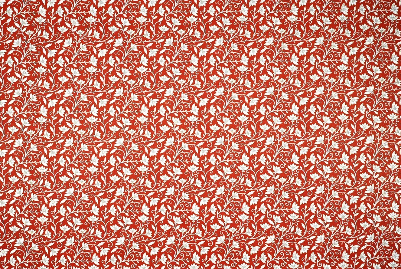 Florentine Print Petite Flowers on Rust