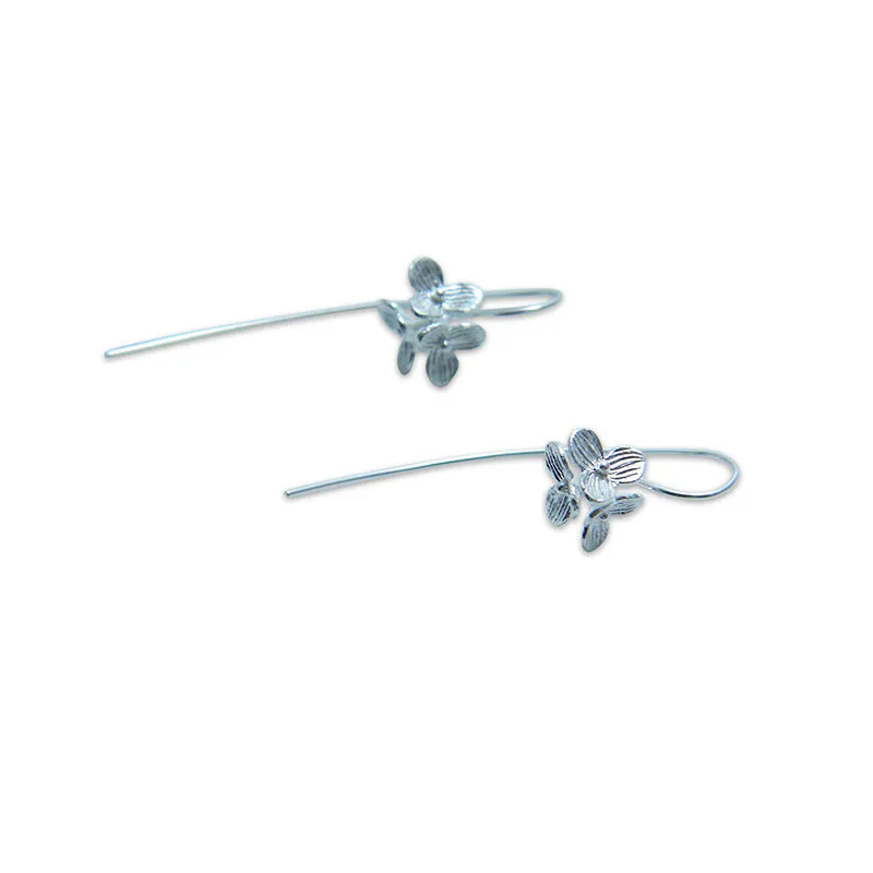 Flower Sterling Silver Earrings