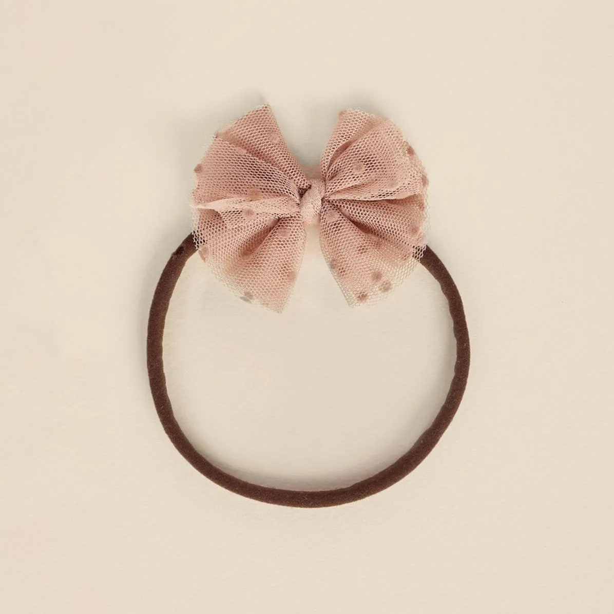 Flutter Tulle Headband - Dusty Rose