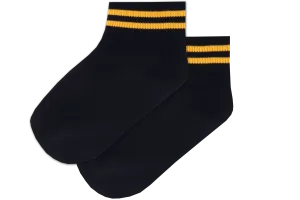 Girls Striped Anklets - Isikhum Navy/Gold