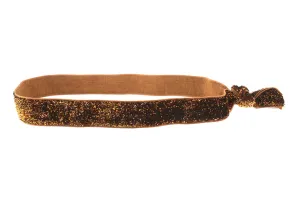 Glitter Gold Brown Elastic Headband (SKU 5064 HB)