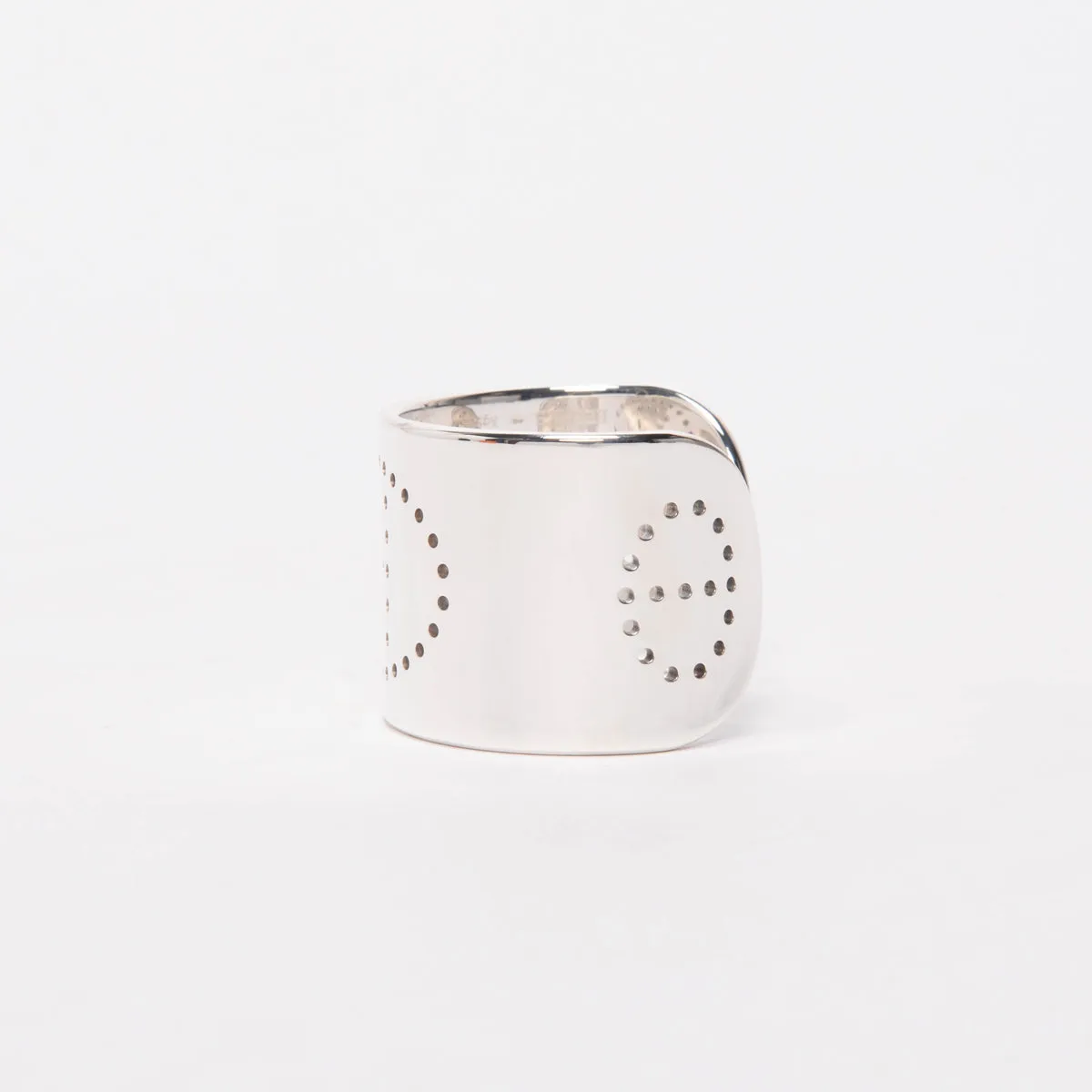 Hermes Sterling Silver Wide Eclipse Cuff