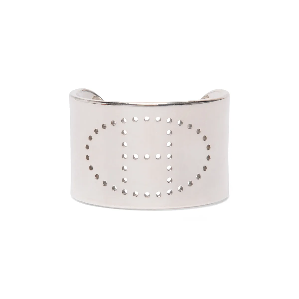 Hermes Sterling Silver Wide Eclipse Cuff