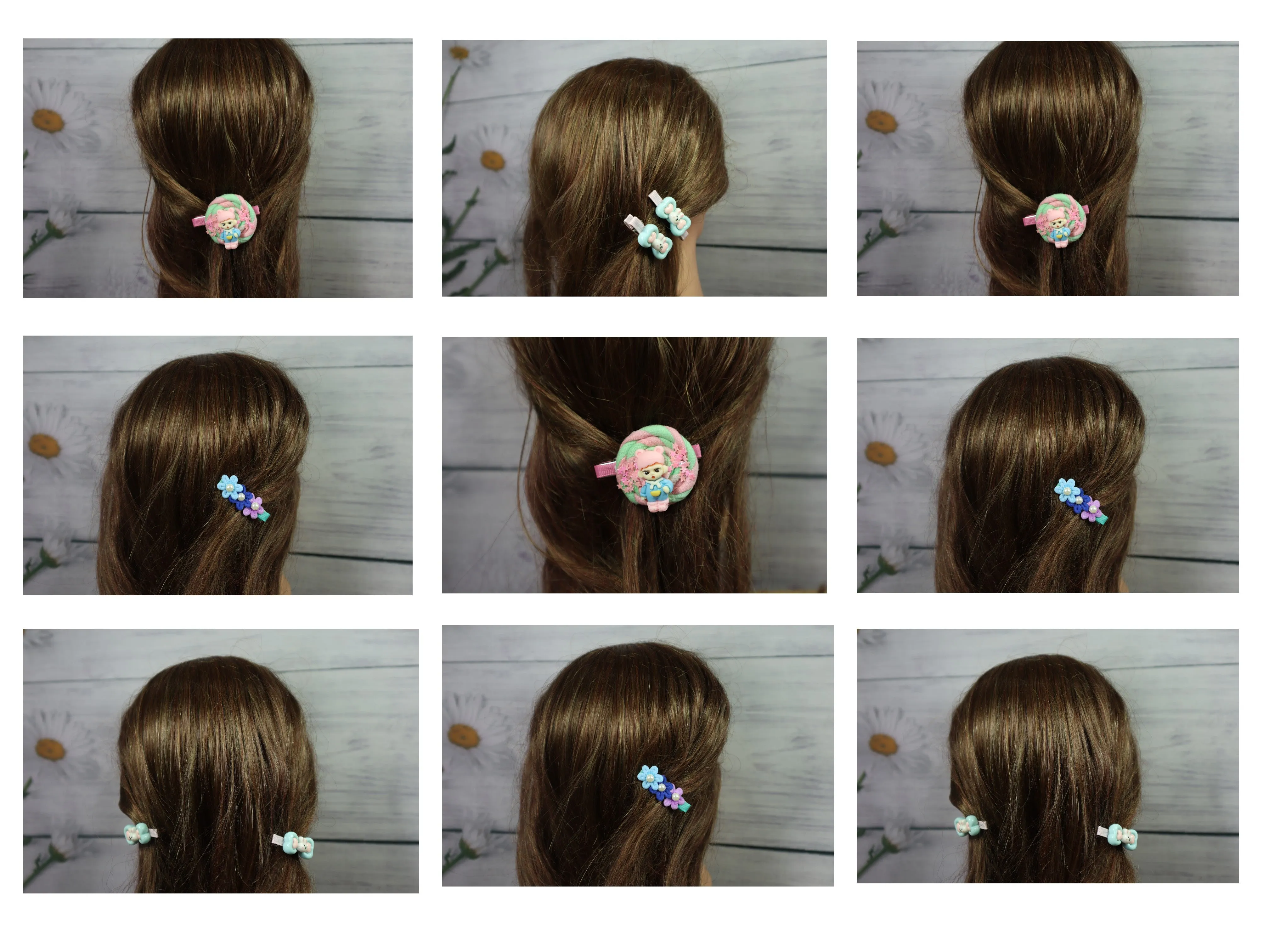 Kamule Dolly-Do Hair Clips With Bracelet Pack of 5-Multi Pastel Colours