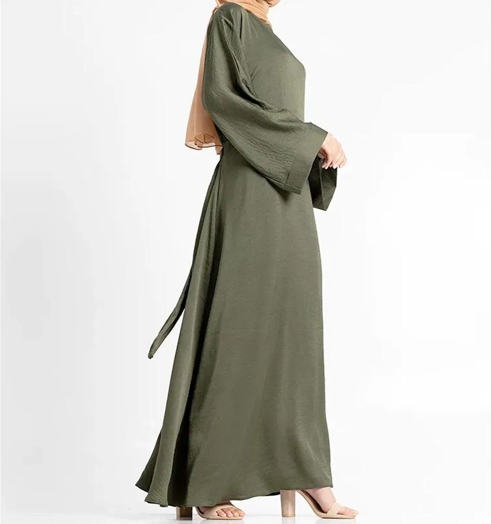 Khaki Silky Abaya