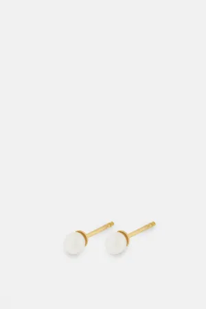 Lagoon Pearl Gold Stud Earrings