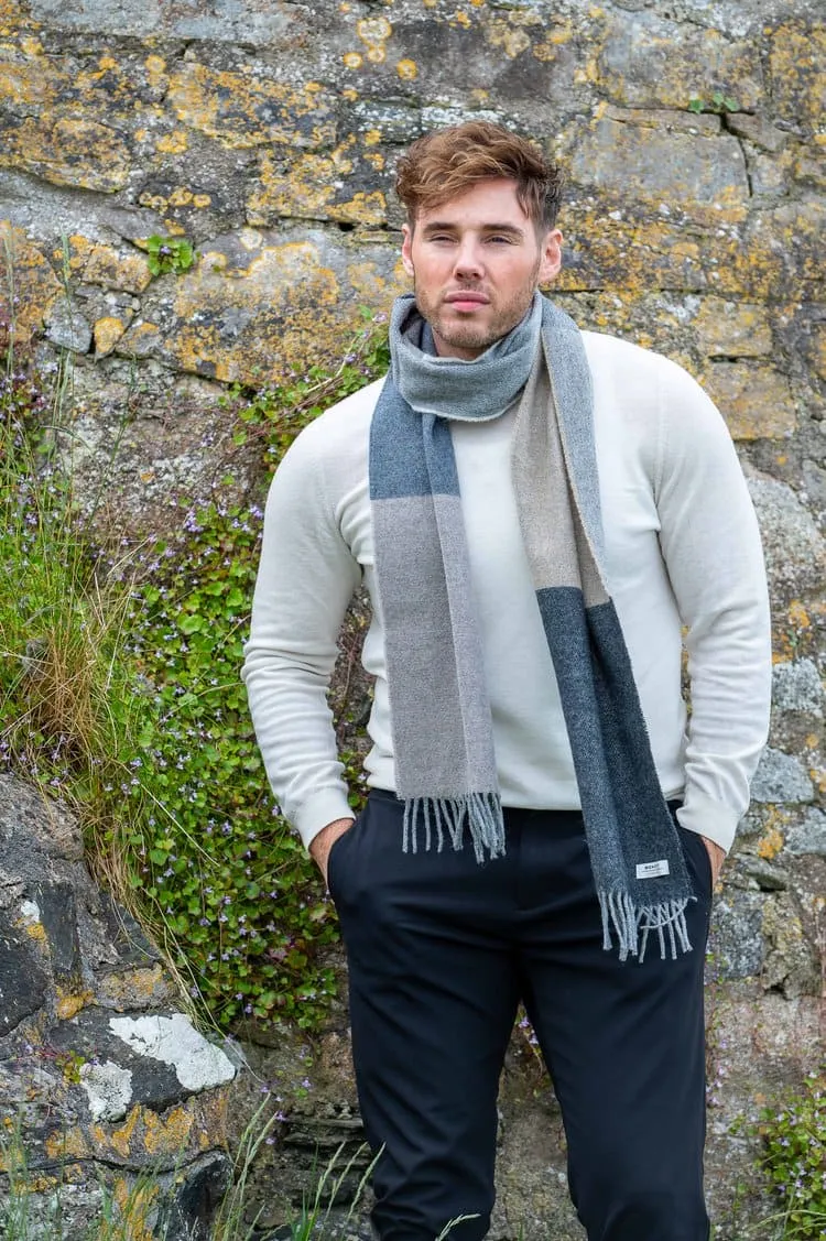 Lambswool Scarf Mens- Tokyo Stripe