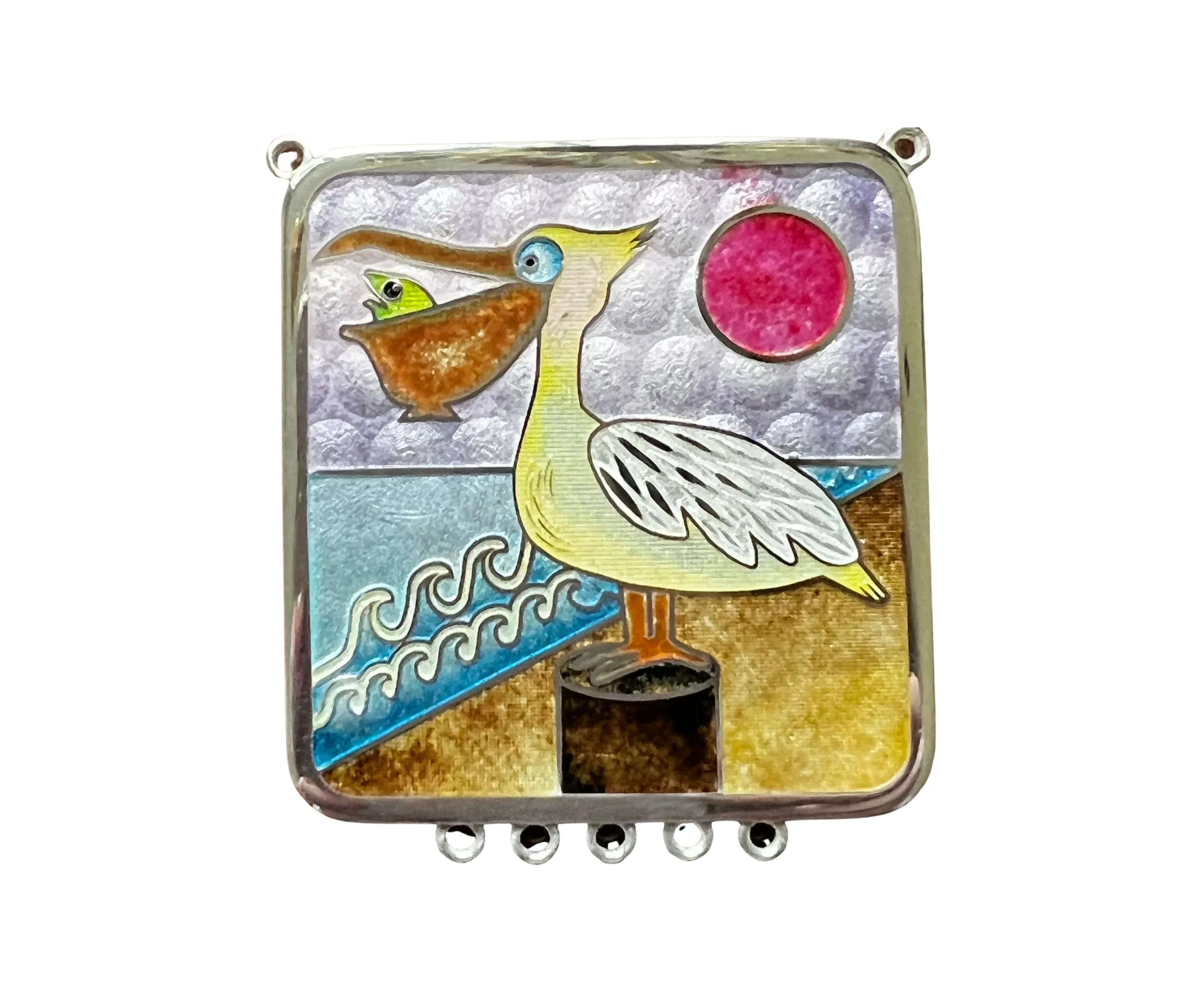 Limited Edition Enamel Pelican Necklace