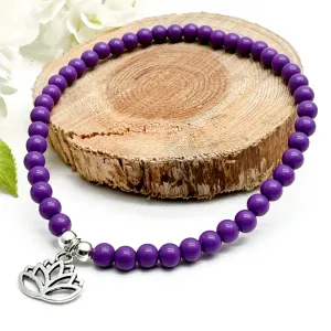 Lotus Flower Acrylic Bead Anklet - Colour Choice