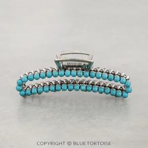 Navajo Stone Claw Clip - Turquoise