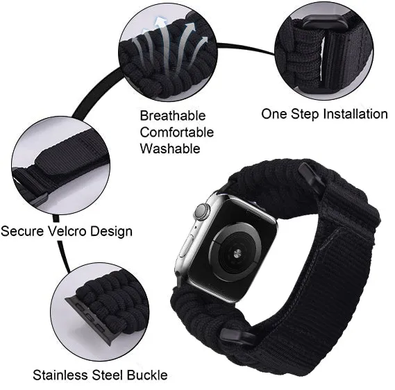 Nylon Braided Sports Rugged Band for Apple Watch